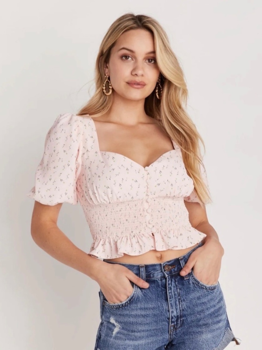 Backyard Roses Anna Crop Top Size Medium
